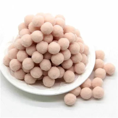 Assorted Fluffy Pom Poms For Craft Projects Or DIY Decor