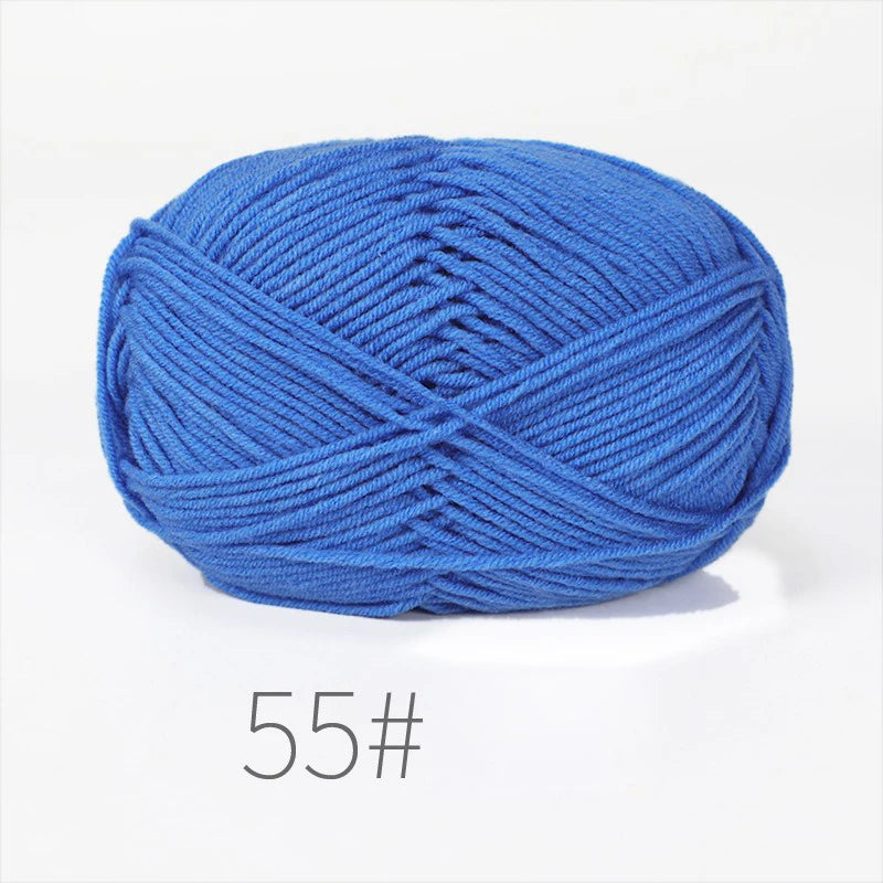 Milk Cotton Yarn Set 5Pcs For Crochet And Knitting
