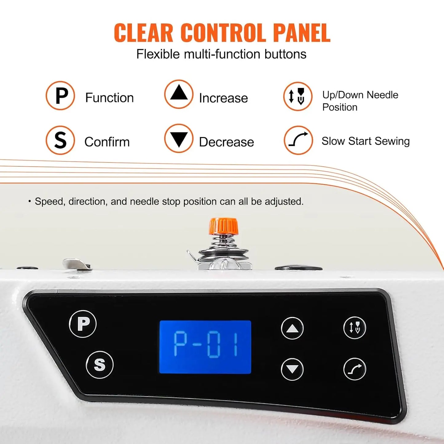 Industrial Sewing Machine With 550W Servo Motor Lockstitch Table Stand