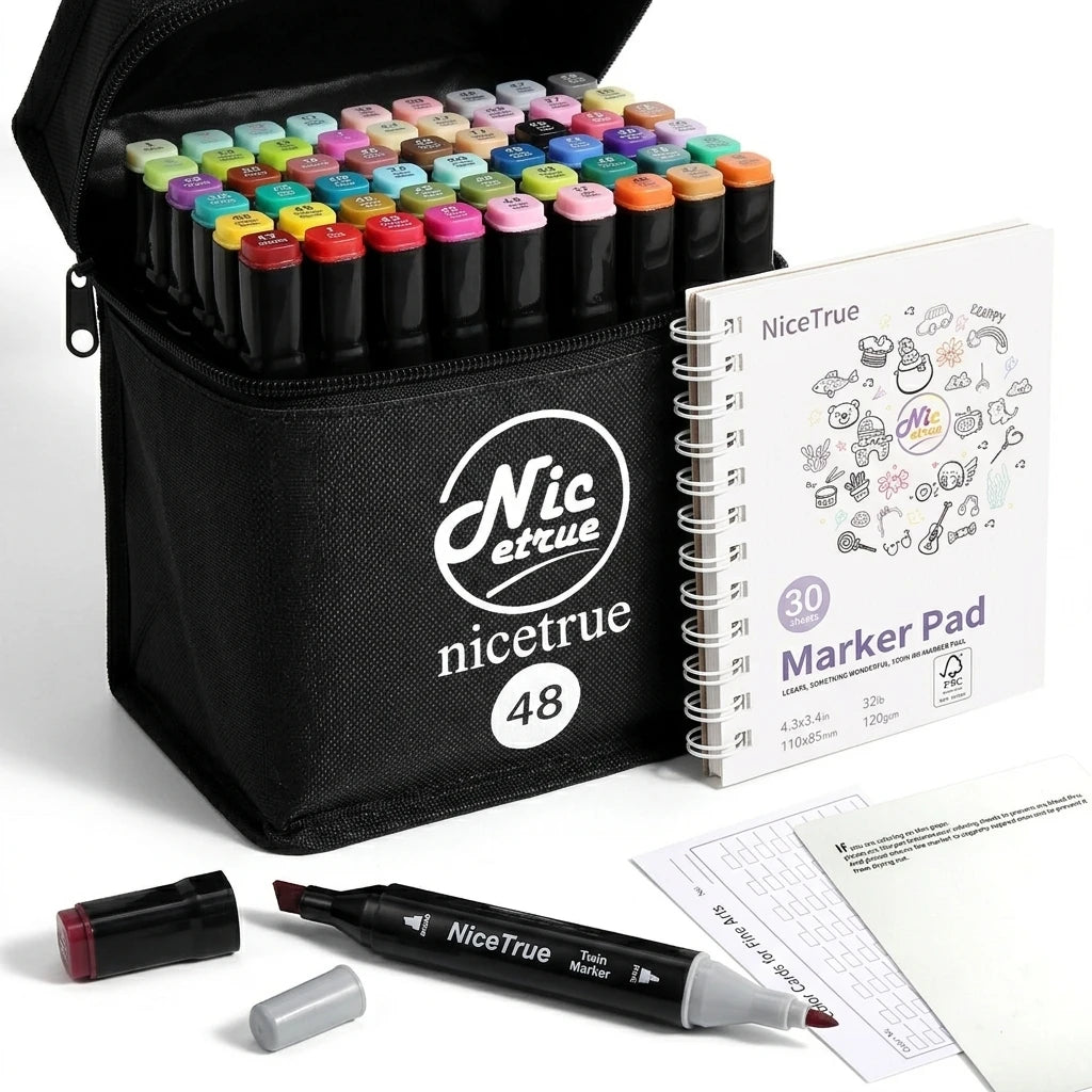 Nicetrue Dual Tip Sketch Markers Alcohol Based For Creative Design