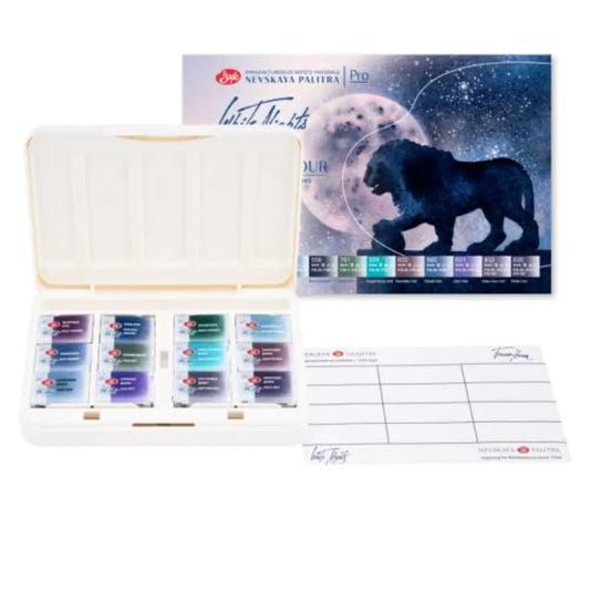 Granulating Watercolor Set 12 Full Pans Professional Artist Paints