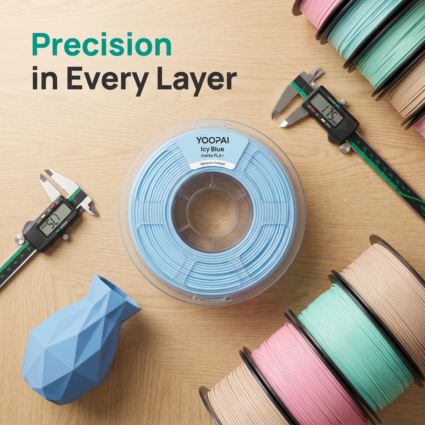 Premium Yoopai Matte PLA Filament For Detailed 3D Printing Projects