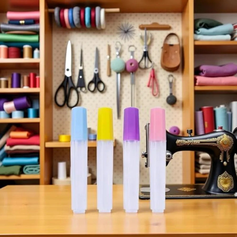 4Pcs Plastic Needle Storage Tubes, Needle case, Needle Holder Clear Sewing Container for Embroidery and Knitting
