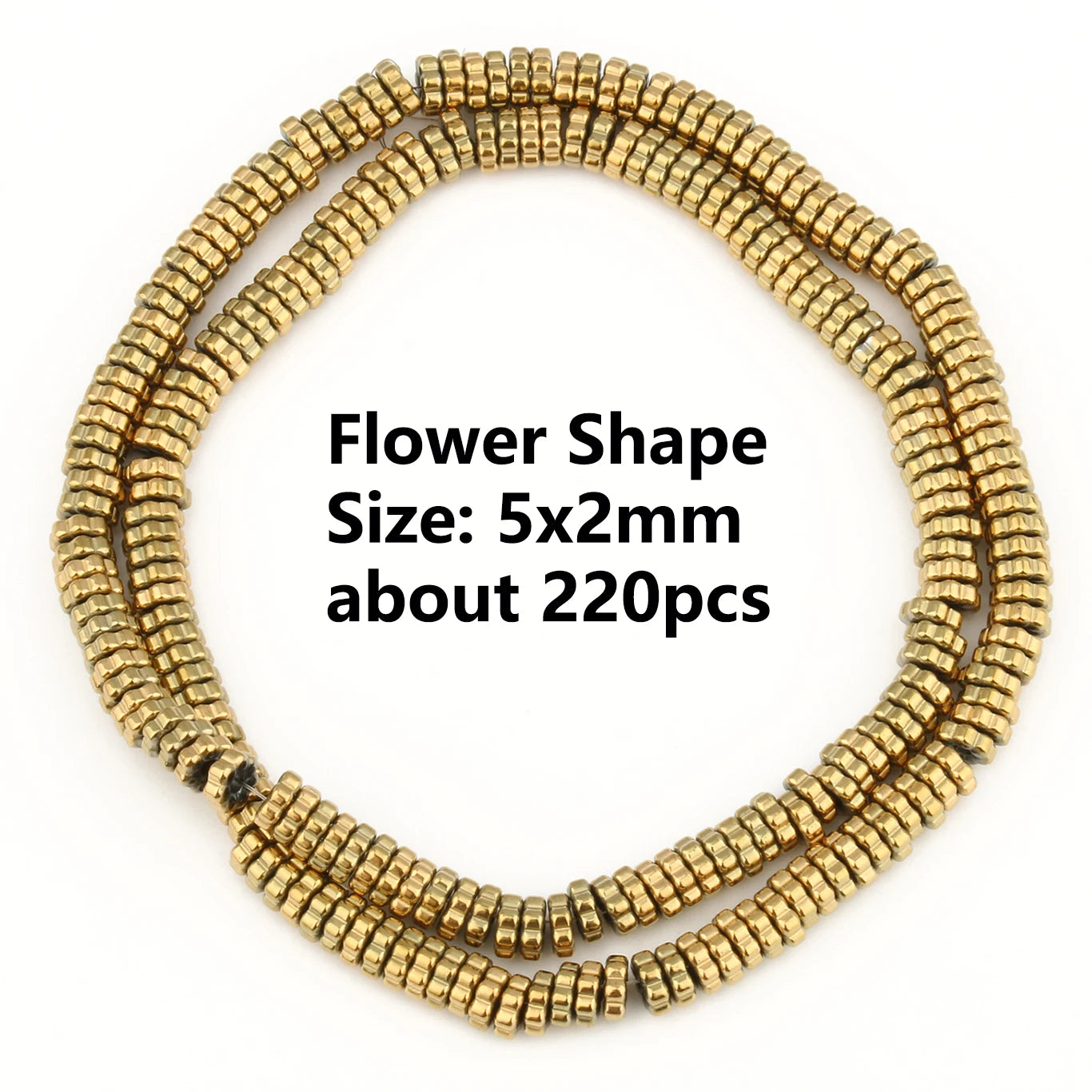 Color Retention Real Gold Plated Hematite Bead Irregular Heart Cube Rondelle Spacer Beads For Jewelry Making Diy Bracelet 15inch