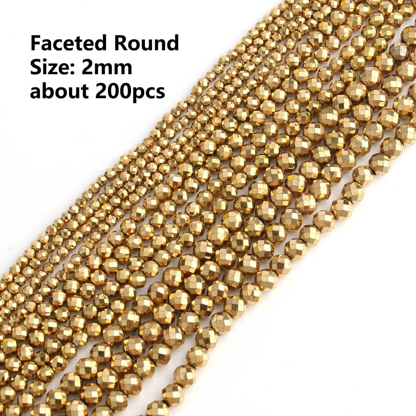 Color Retention Real Gold Plated Hematite Bead Irregular Heart Cube Rondelle Spacer Beads For Jewelry Making Diy Bracelet 15inch