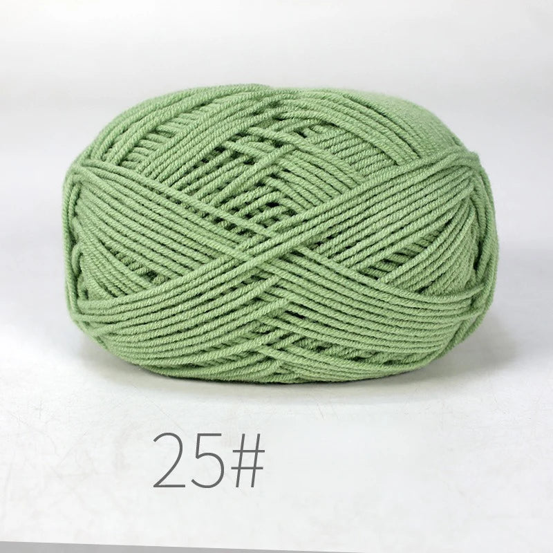 Milk Cotton Yarn Set 5Pcs For Crochet And Knitting