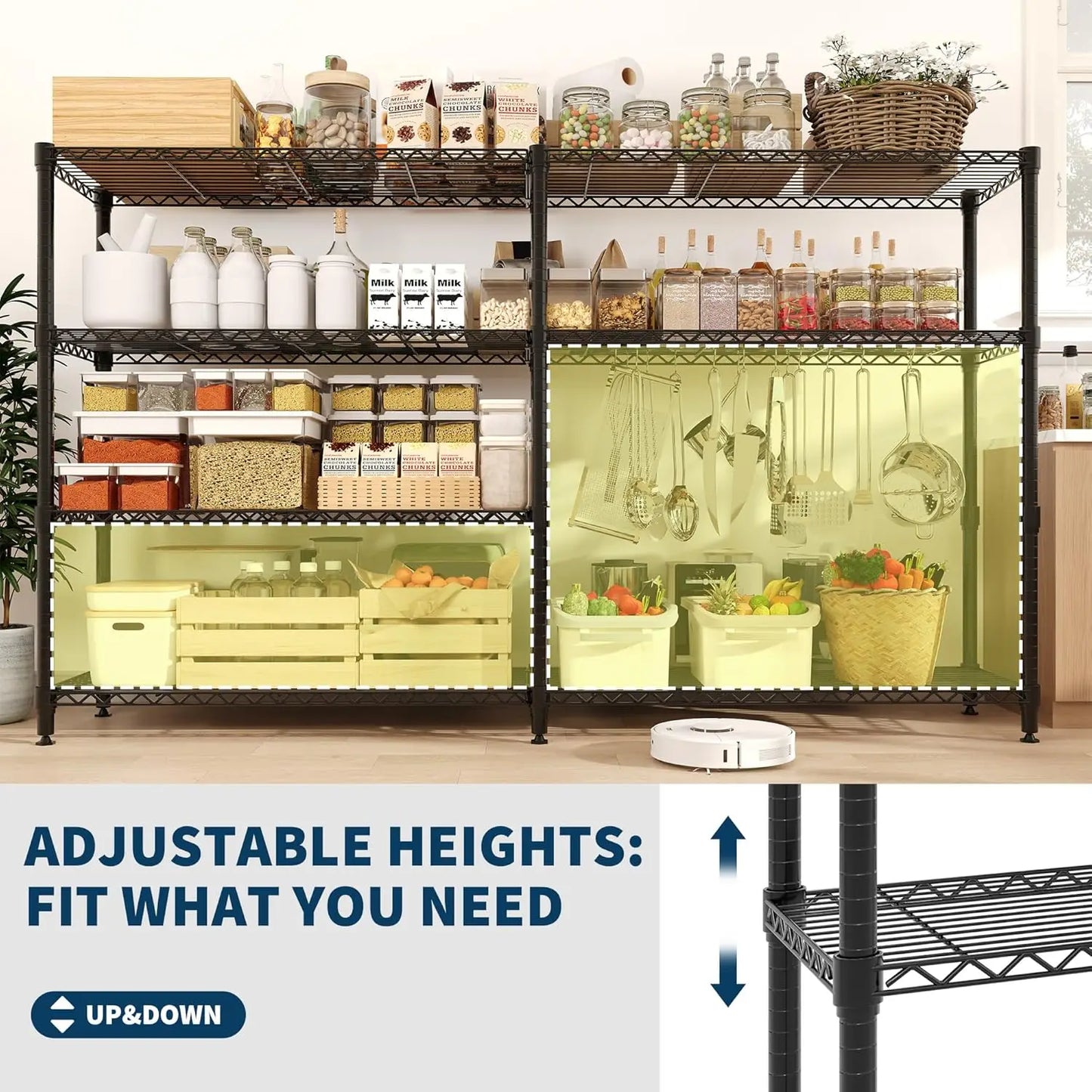 Twister.CK Heavy Duty Five-Tier Metal Shelving Unit