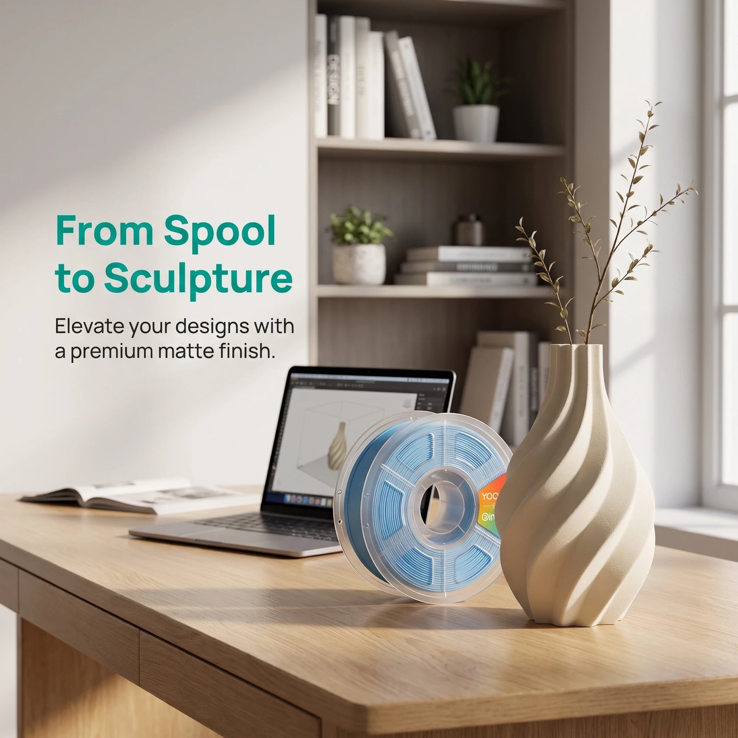 Premium Yoopai Matte PLA Filament For Detailed 3D Printing Projects