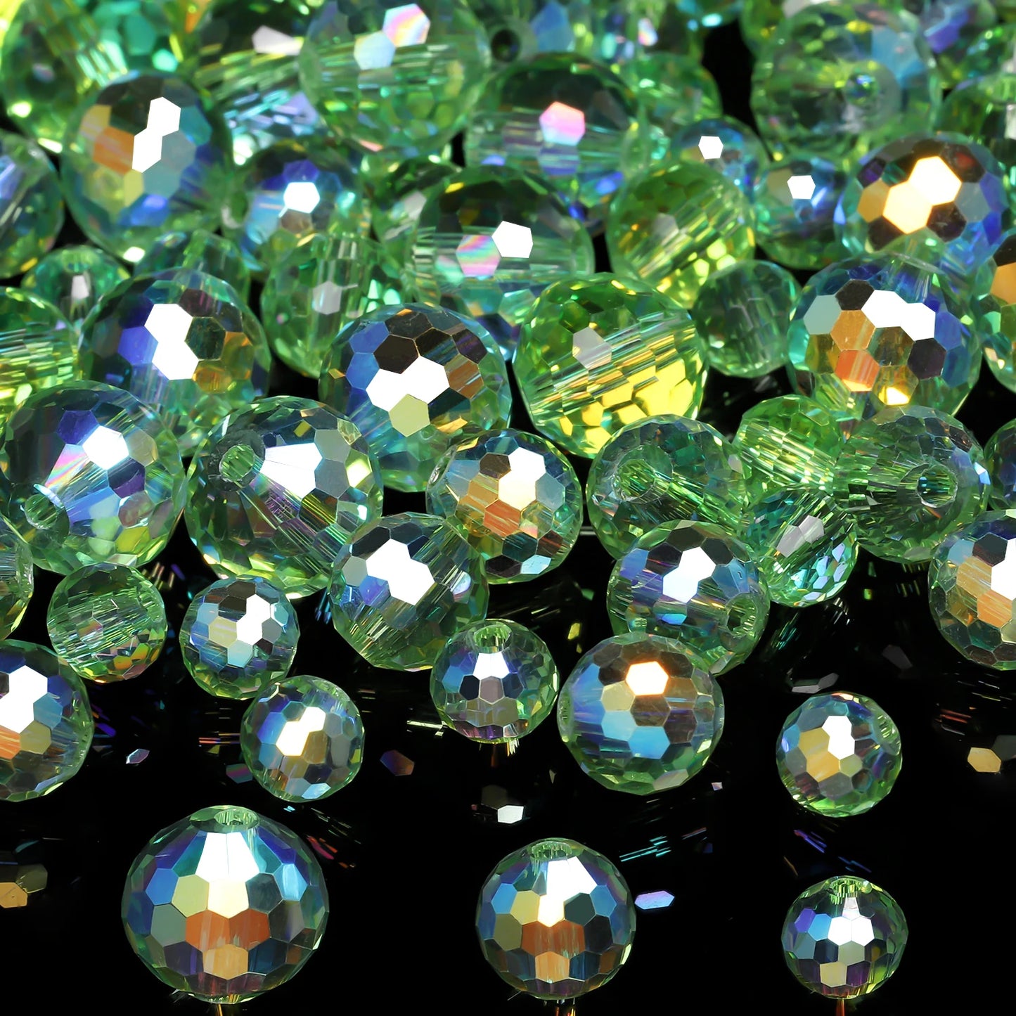 Nociuciu Vibrant Austrian Crystal Glass Beads Round Faceted