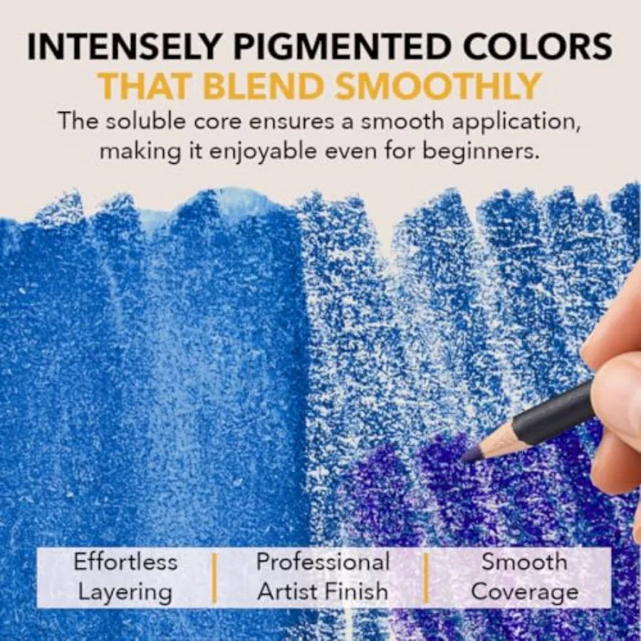 Watercolor Pencils Set 120 Vibrant Pigments In Tin Case