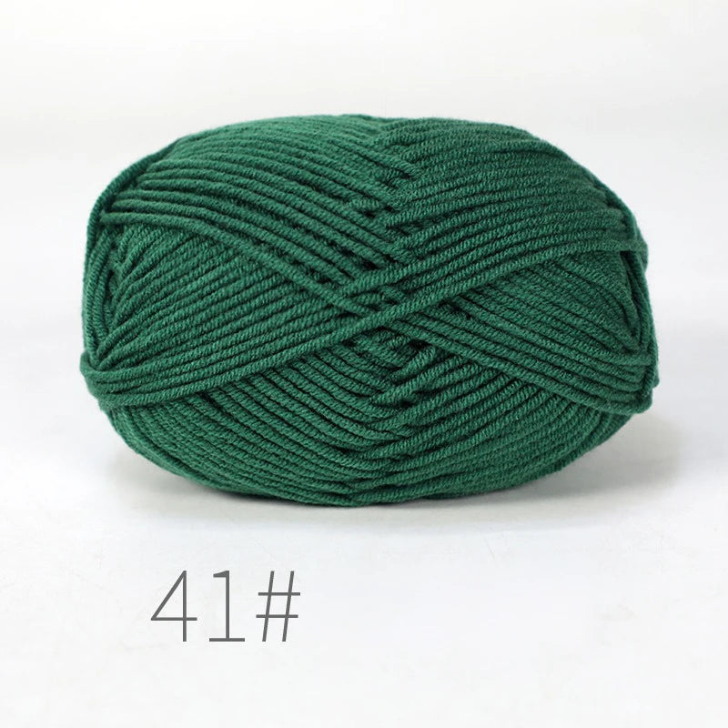 Milk Cotton Yarn Set 5Pcs For Crochet And Knitting