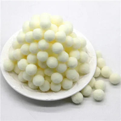 Assorted Fluffy Pom Poms For Craft Projects Or DIY Decor