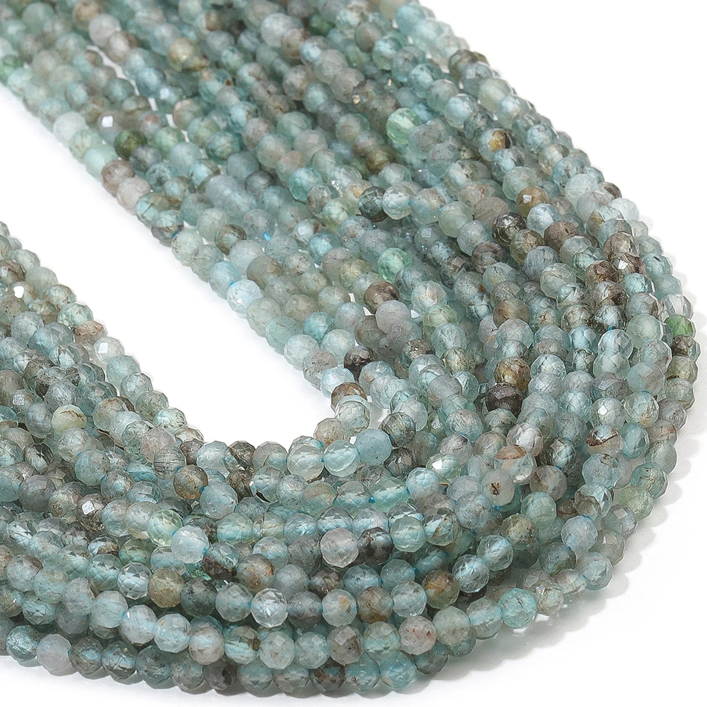 2 3 4mm Faceted Tiny Beads Natural Aquamarine Lapis Lazuli Tourmaline Amethyst Stone Beads for Jewelry Making 2030