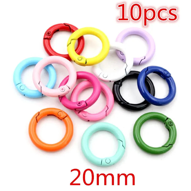 Colorful Mixed Alloy Split Jump Rings Lobster Clasp Eyelets Screw Pins Keychain DIY Jewelry Making Accessories Supplies