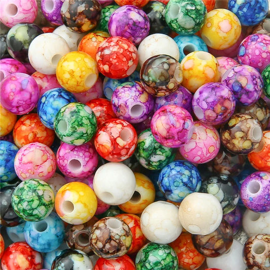 Acrylic Flower Round Beads For DIY Jewelry Making Supplies