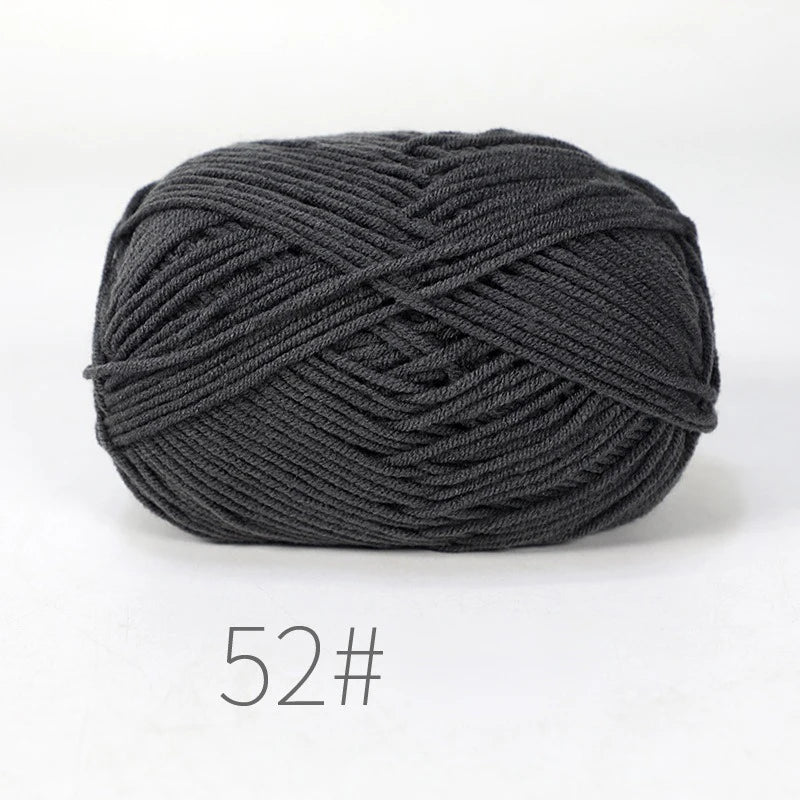 Milk Cotton Yarn Set 5Pcs For Crochet And Knitting