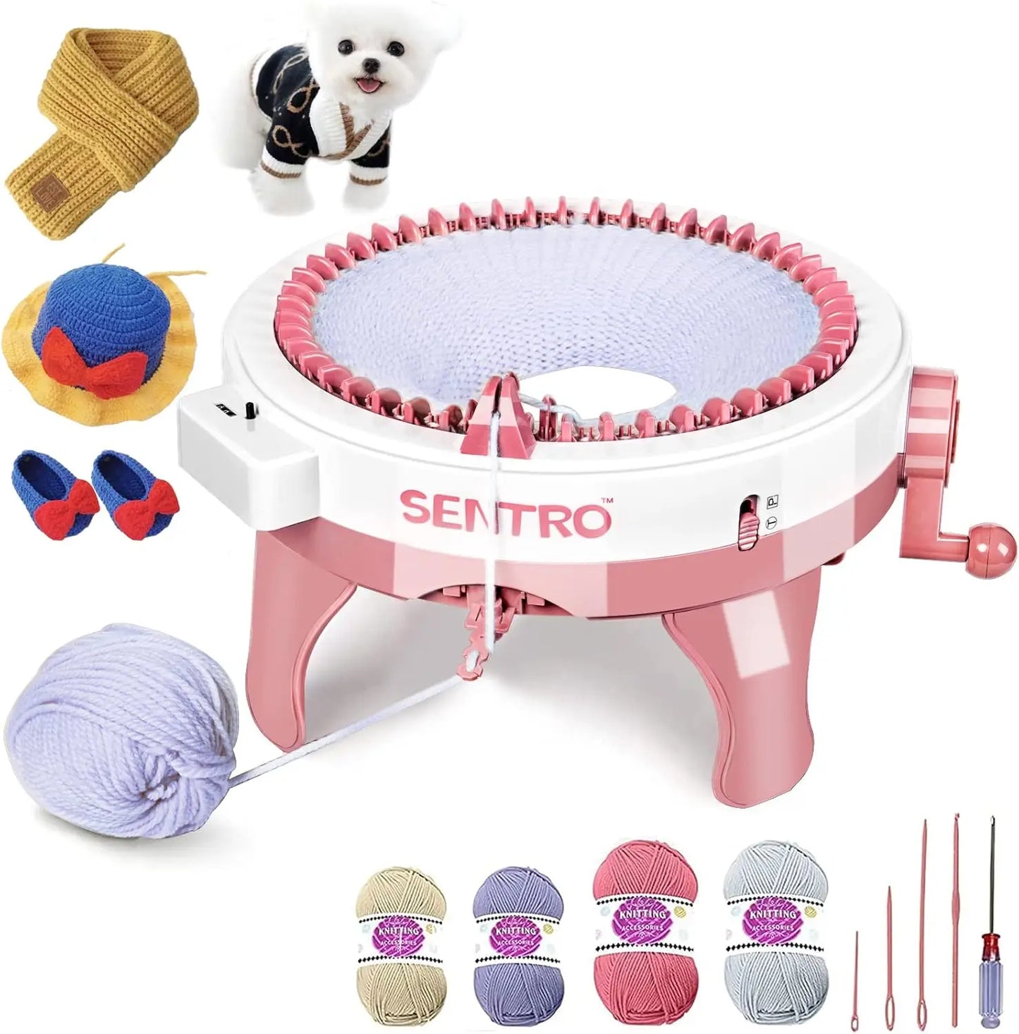 Sentro 48-Needle Hand Knitting Machine DIY Kit For Beginners