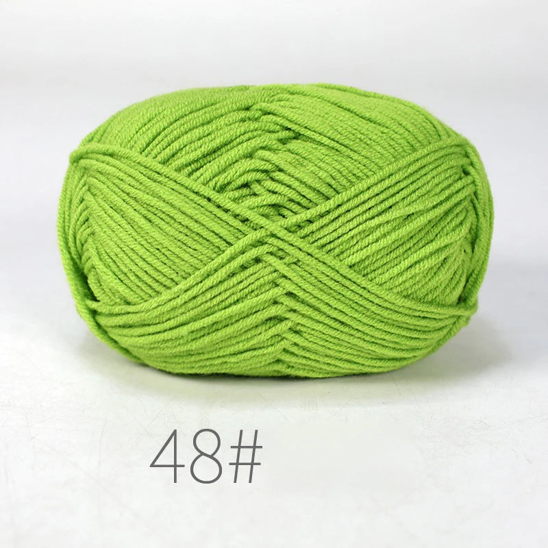 Milk Cotton Yarn Set 5Pcs For Crochet And Knitting