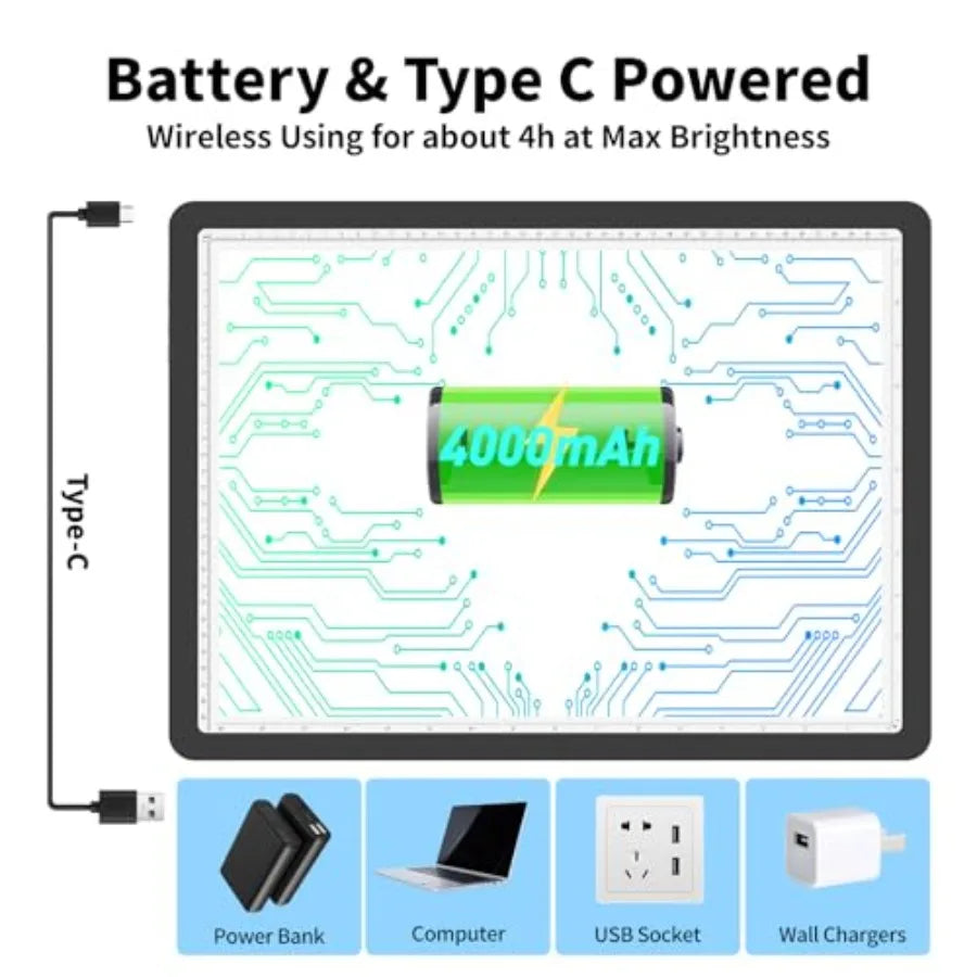 Rechargeable Ultra Bright Light Pad For Diamond Painting And Tracing