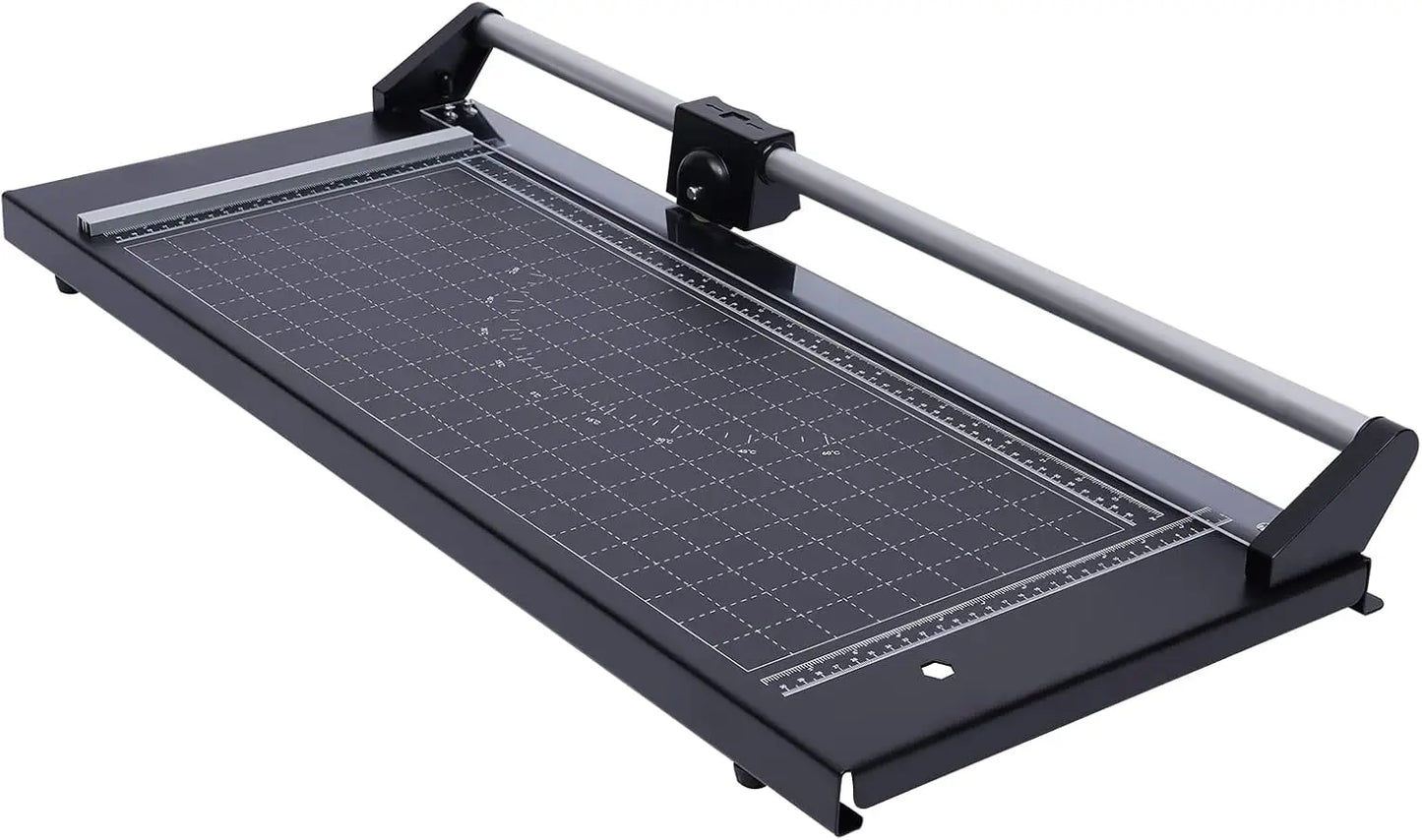 Manual Precision Sliding Rotary Paper Trimmer 24Inch Photo Paper Film PVC Rolling Cutter Trimmer Paper Craft Tool w/Sharp Blade