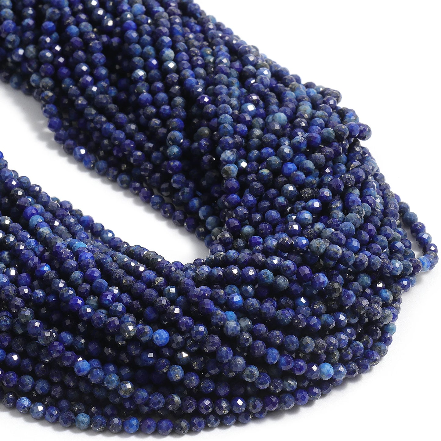 2 3 4mm Faceted Tiny Beads Natural Aquamarine Lapis Lazuli Tourmaline Amethyst Stone Beads for Jewelry Making 2030