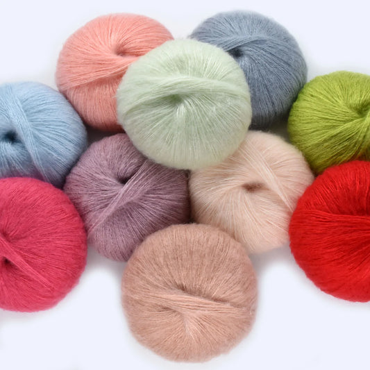 8pcs 400g Mohair Yarn For Crocheting And Knitting DIY Pet Toys  DIY Crafts Soft Comfortable Skin Friendly Spring and Summer