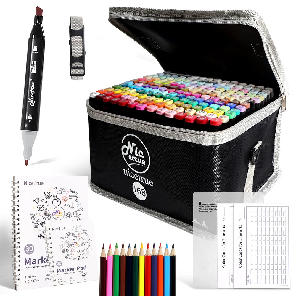 Nicetrue Dual Tip Sketch Markers Alcohol Based For Creative Design