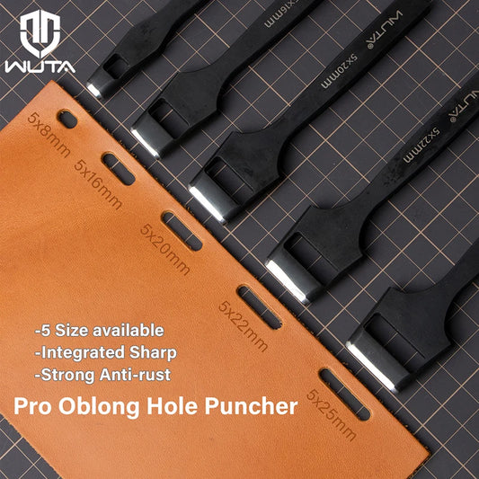 WUTA Pro Oblong Hole Puncher Leather Belt Tool Heavy Duty