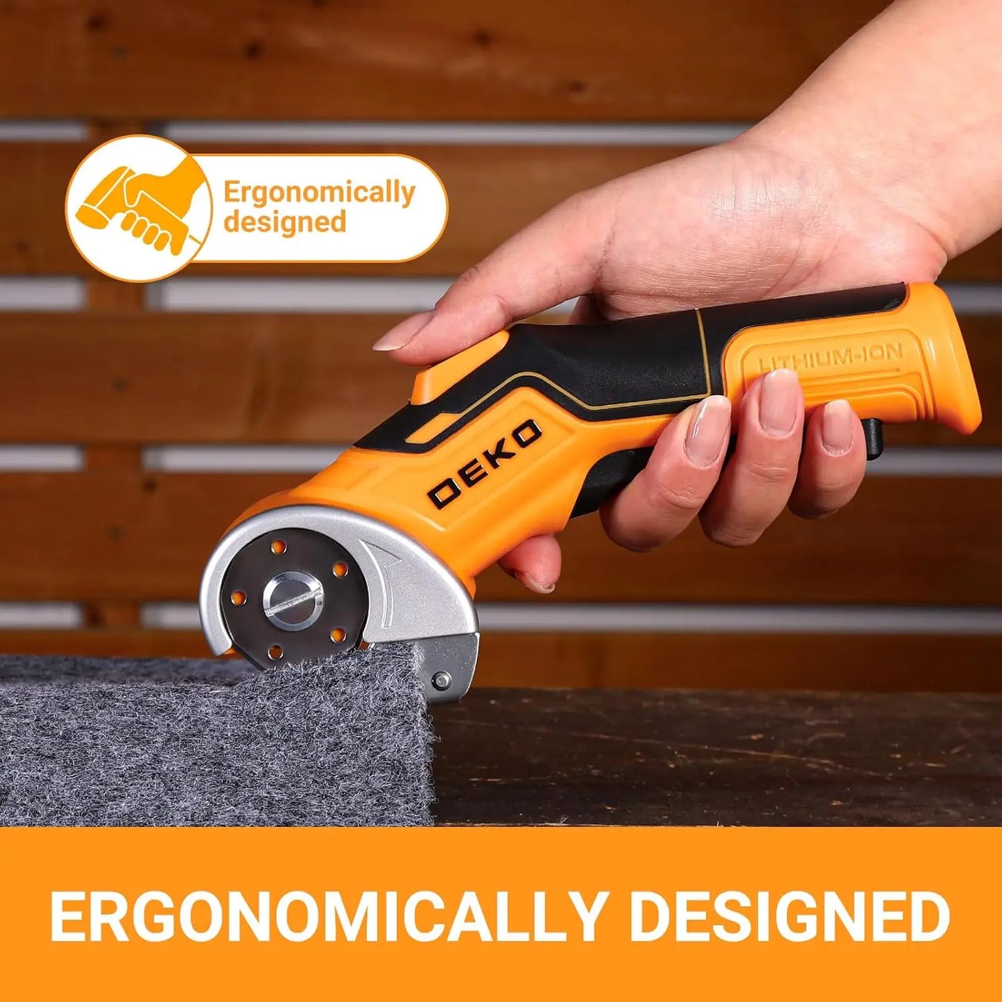 DEKO Electric Sewing Scissors Pro 3.7V Cardboard Cutter