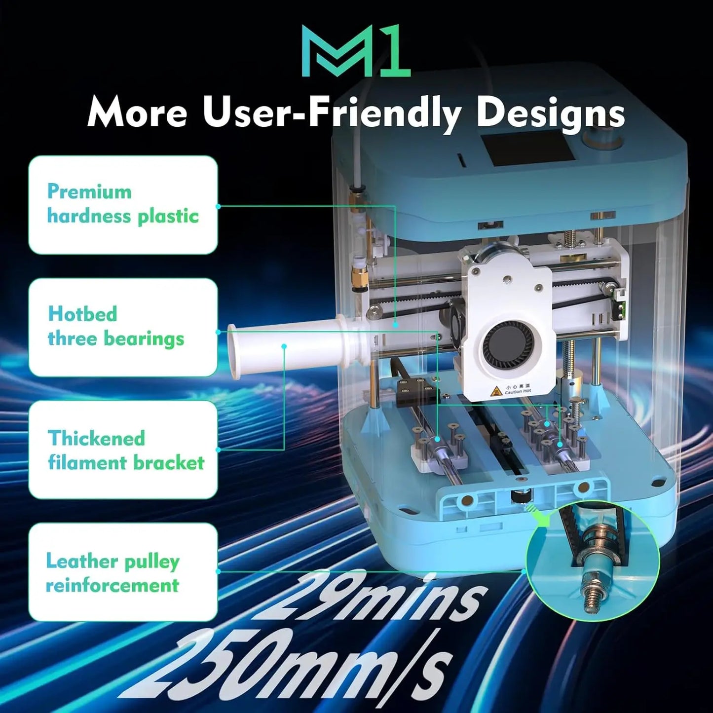 Geeetech M1 Mini 3D Printer With Auto Leveling And SD Card