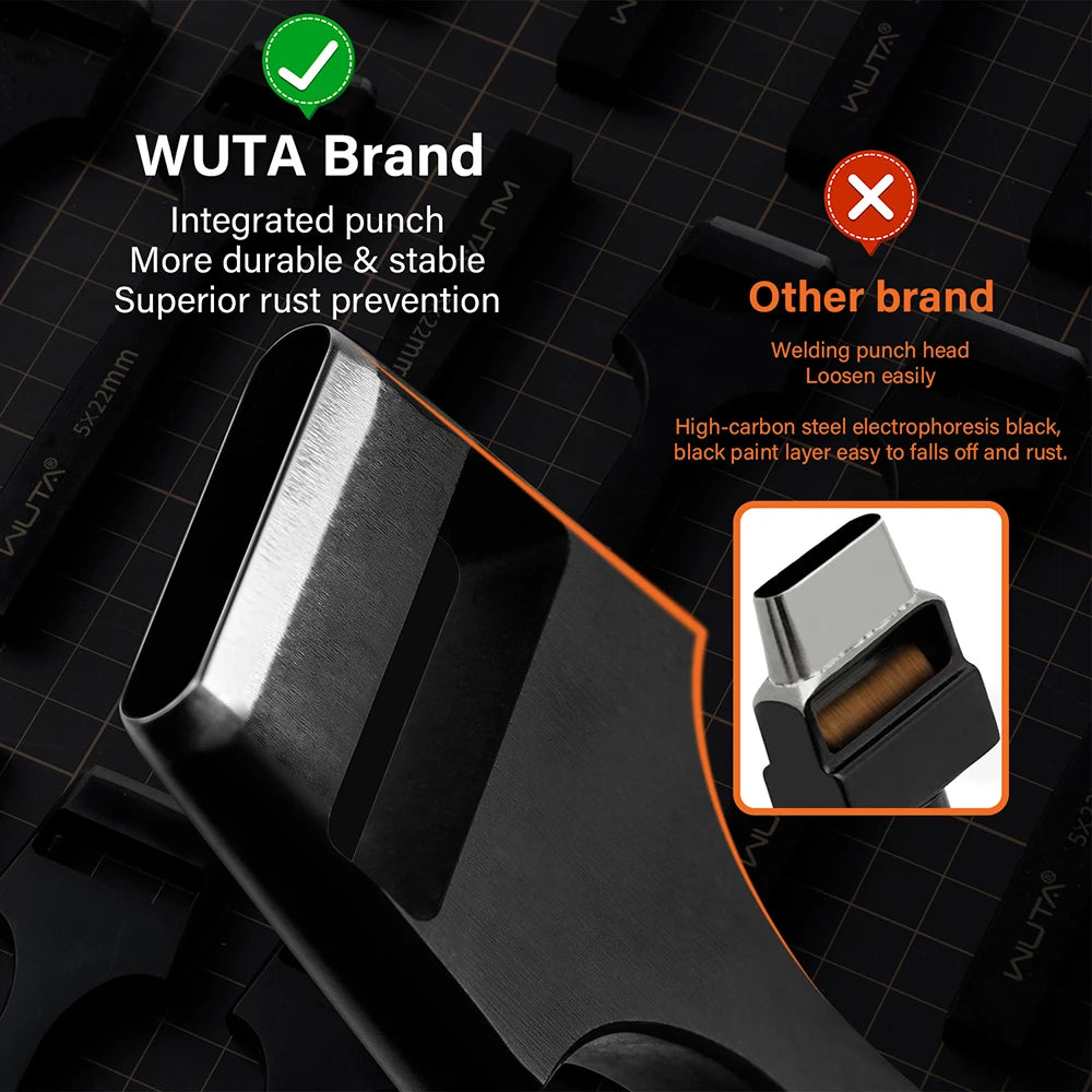 WUTA Pro Oblong Hole Puncher Leather Belt Tool Heavy Duty