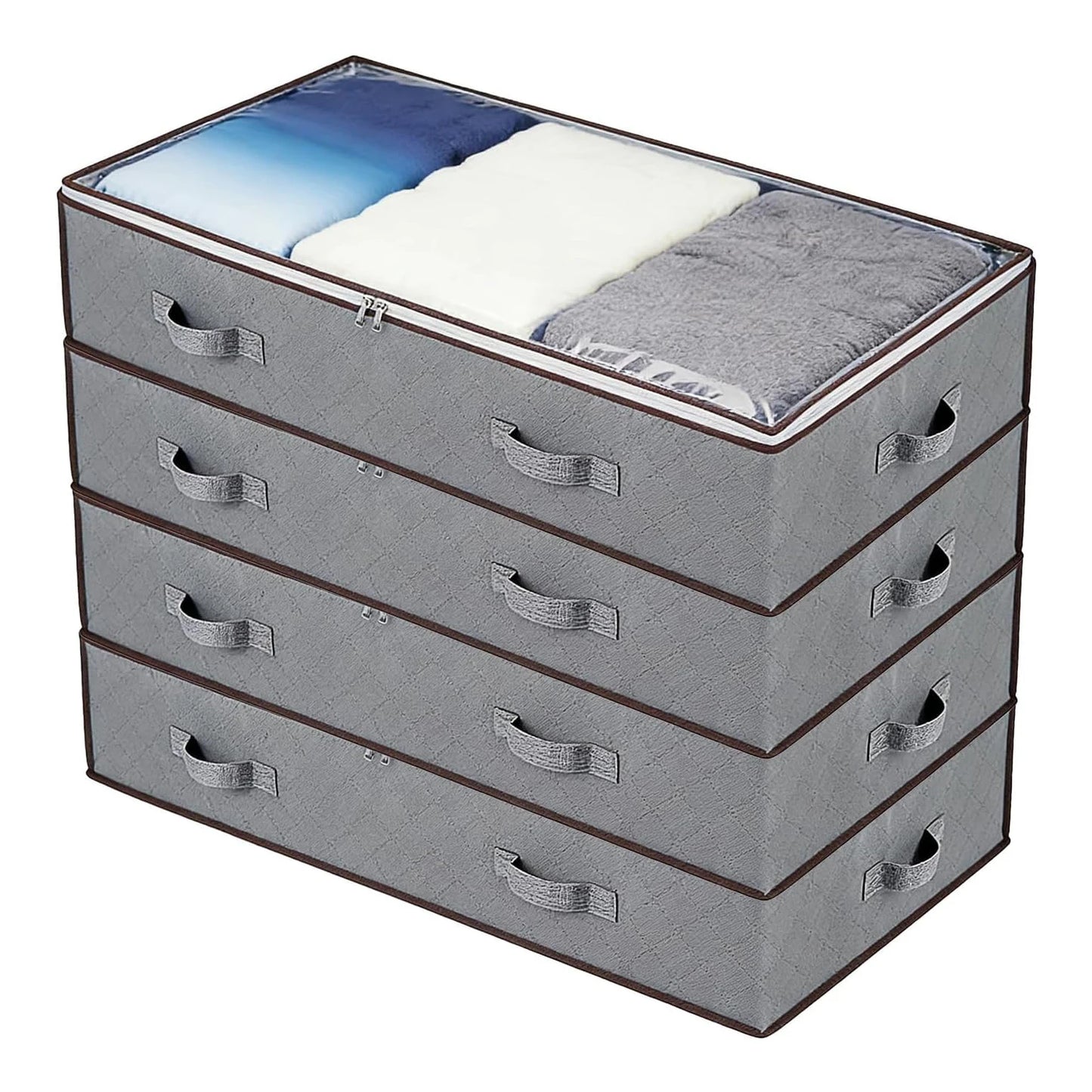 HiMISS 90L Under Bed Storage Bags With Clear Window