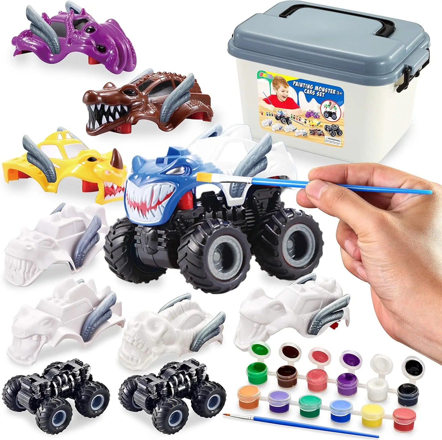 Joyfy Monster Car Build Paint Kit For Kids Craft Set
