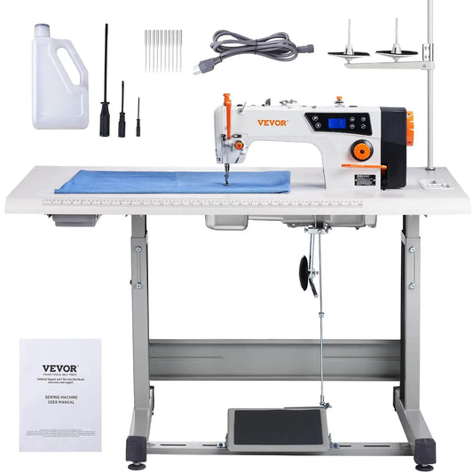 Industrial Sewing Machine With 550W Servo Motor Lockstitch Table Stand