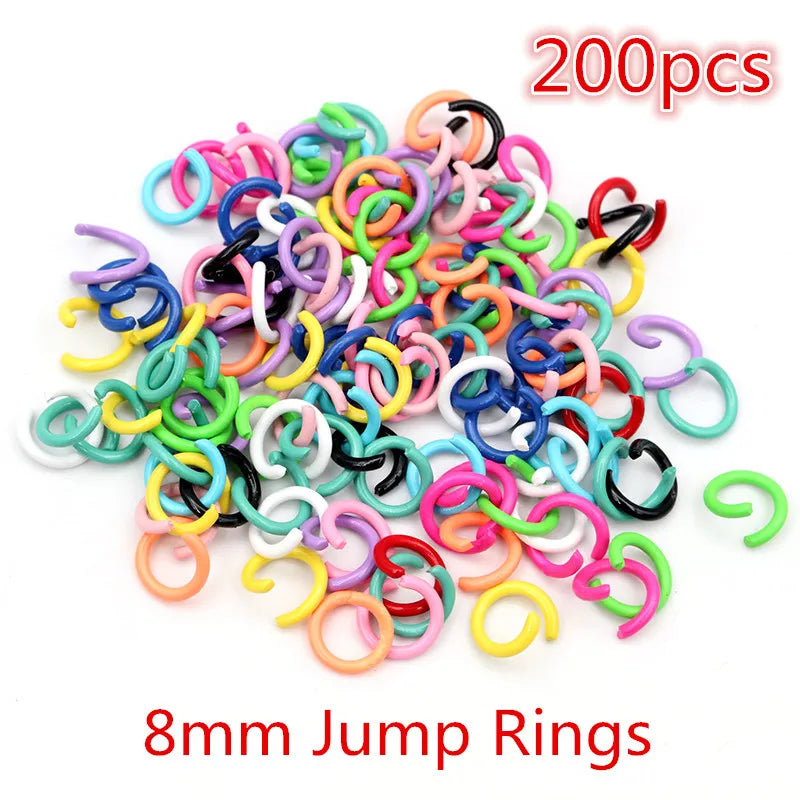 Colorful Mixed Alloy Split Jump Rings Lobster Clasp Eyelets Screw Pins Keychain DIY Jewelry Making Accessories Supplies