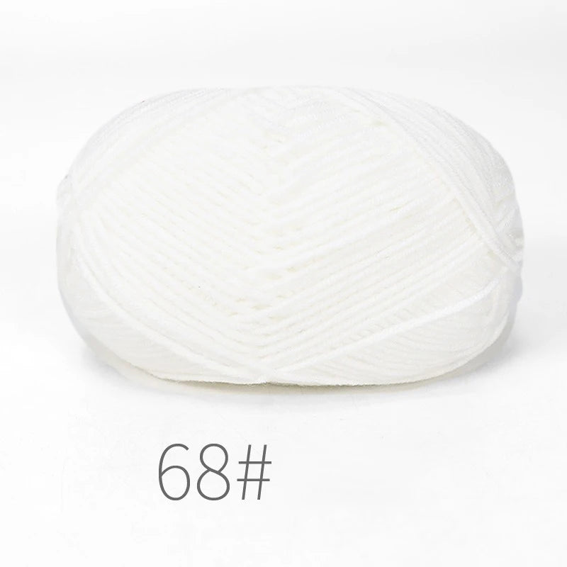 Milk Cotton Yarn Set 5Pcs For Crochet And Knitting