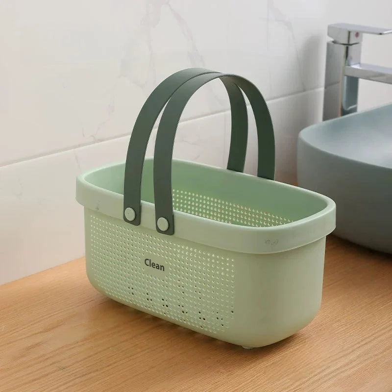 Plastic Storage Basket With Handle Shower Caddy Organizer