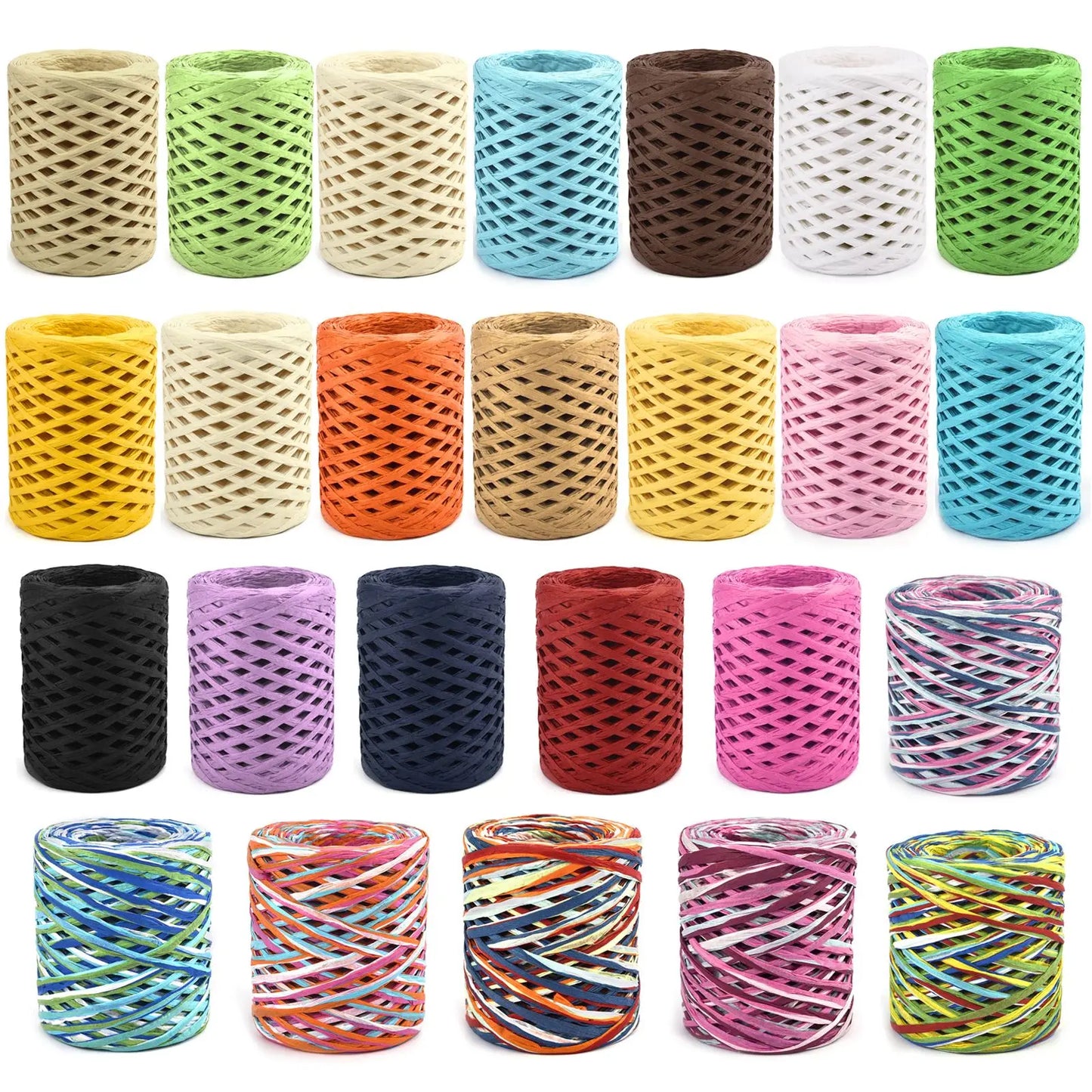 Natural Raffia Straw Yarn 100M For DIY Crafts Hats Bags