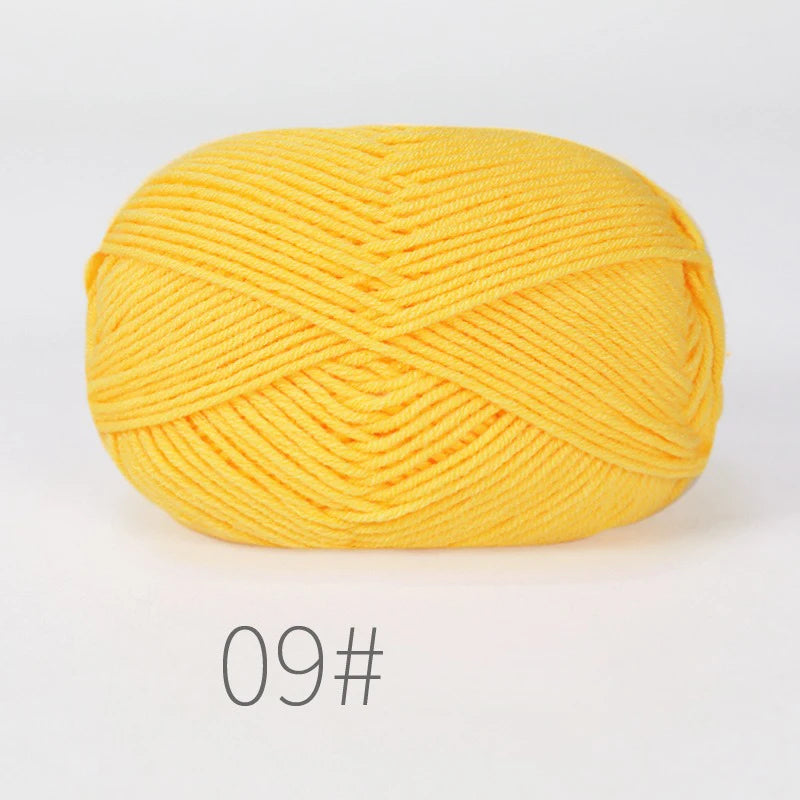 Milk Cotton Yarn Set 5Pcs For Crochet And Knitting