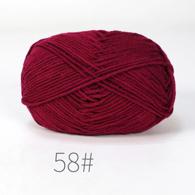 Milk Cotton Yarn Set 5Pcs For Crochet And Knitting