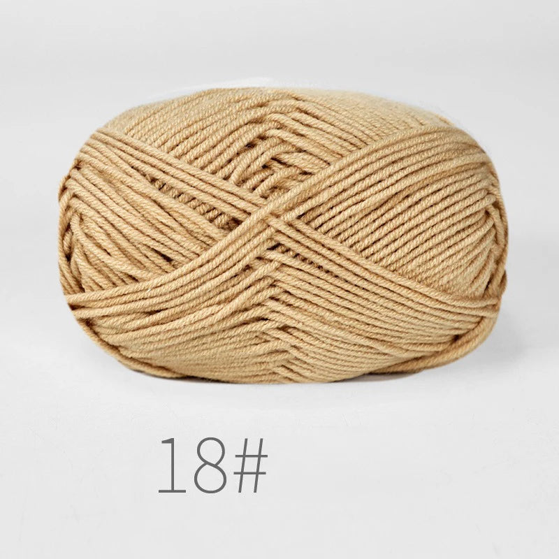 Milk Cotton Yarn Set 5Pcs For Crochet And Knitting