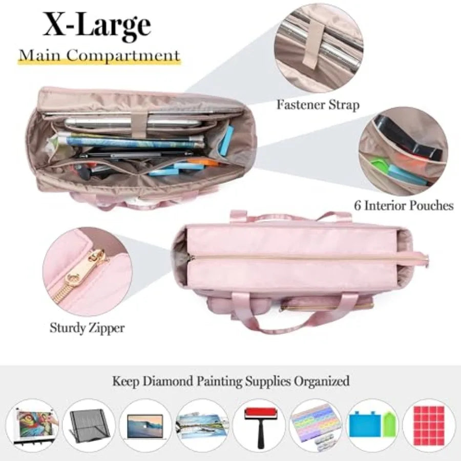 Premium Diamond Art Light Pad Carrying Bag With Safe Padding