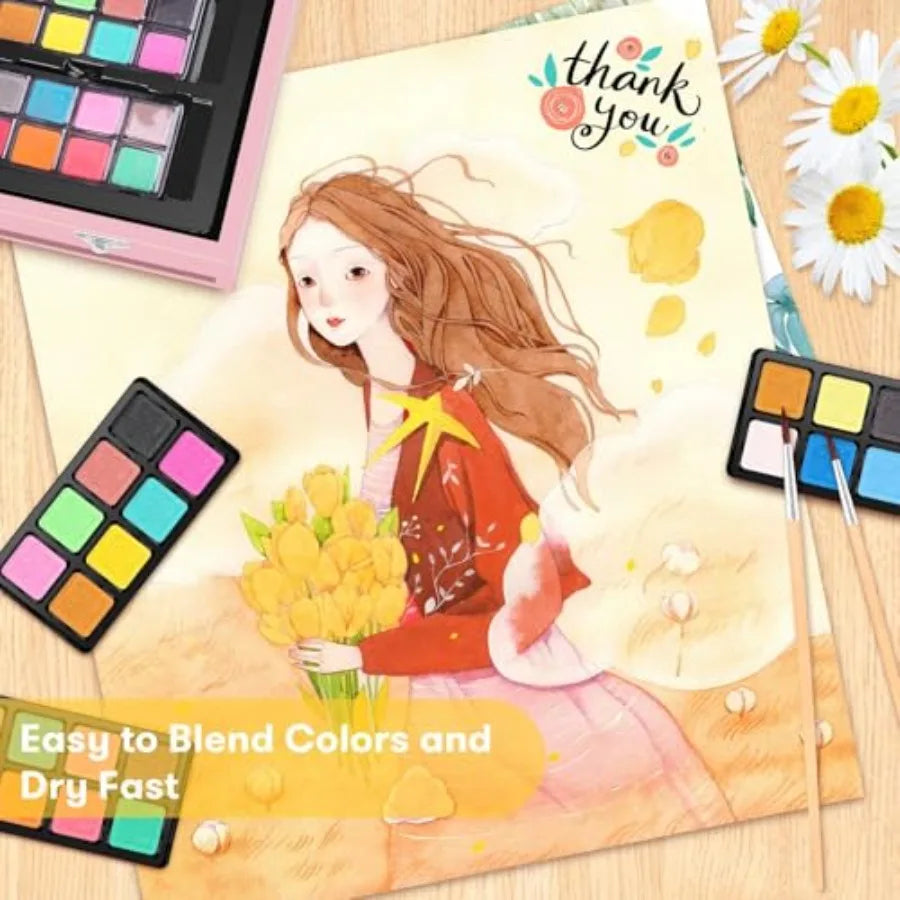 Teen Girls Art Set 150-Piece With Sketch Pads Coloring Book