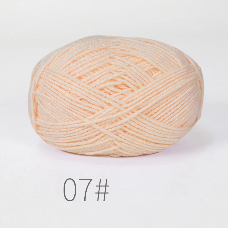 Milk Cotton Yarn Set 5Pcs For Crochet And Knitting