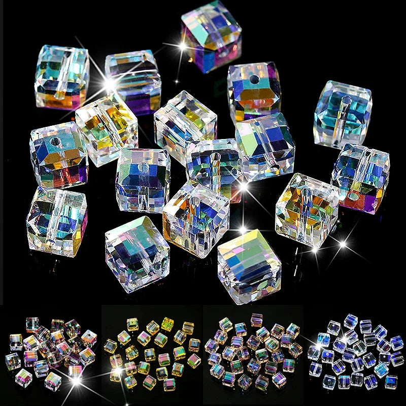 QIAO DIY Crystal Bead Set AB Finish For Jewelry Making