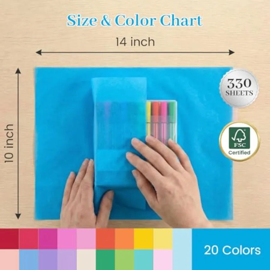 330 Sheets Tissue Paper Wrapping For Gift Bags DIY Crafts