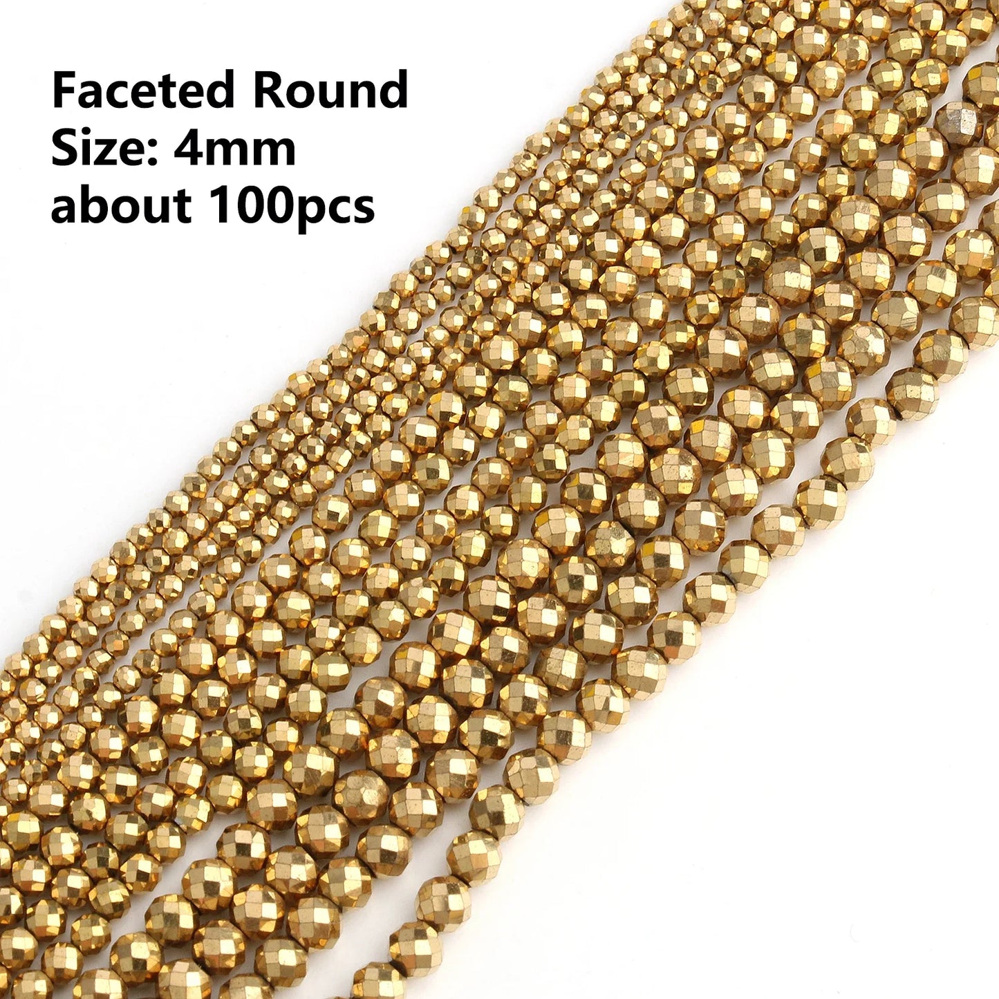 Color Retention Real Gold Plated Hematite Bead Irregular Heart Cube Rondelle Spacer Beads For Jewelry Making Diy Bracelet 15inch
