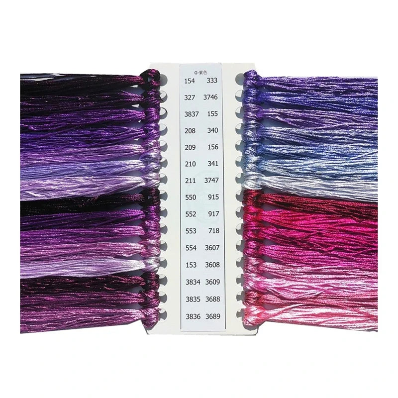 DREAMCREATE Silk Threads For Cross Stitch Matching DMC Floss