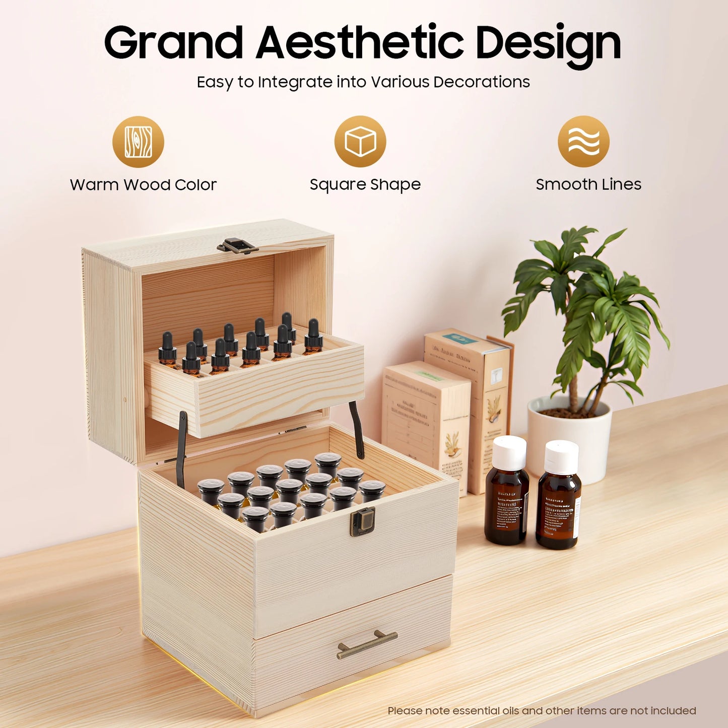 Multi-Tier Essential Oil Storage Box Organizer for 10ml Bottles