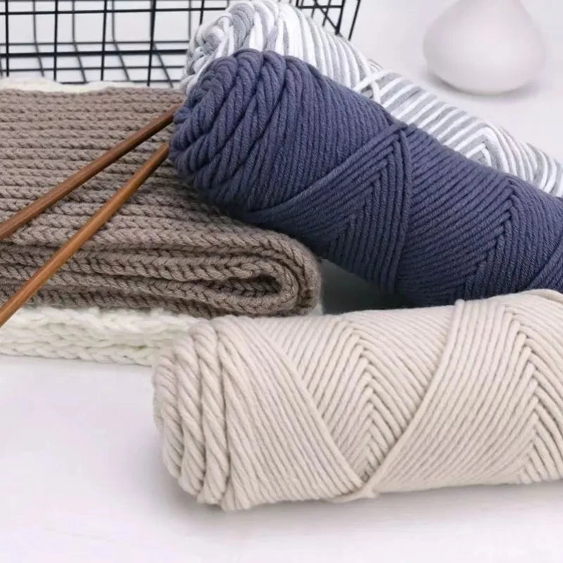 Cotton Acrylic Blended Yarn Light Worsted for Knitting Crochet